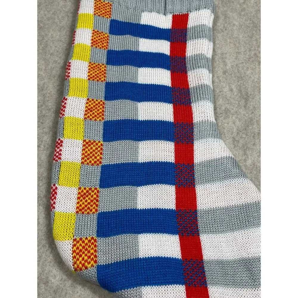 Lego Collection x Target Knitted Plaid/Stripes Christmas Stockings Multicolor